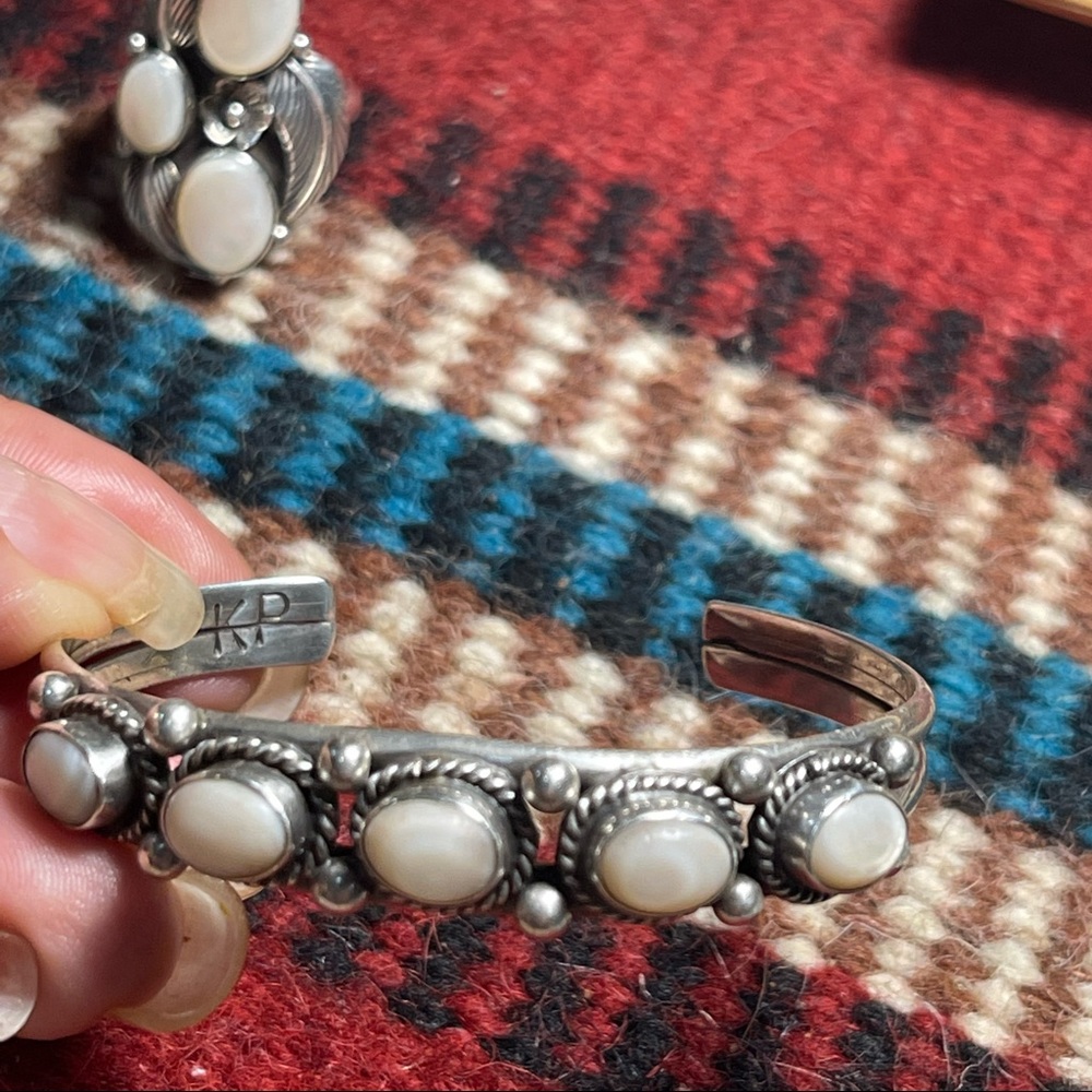 SOLD …Navajo MOP Sterling Cuff
